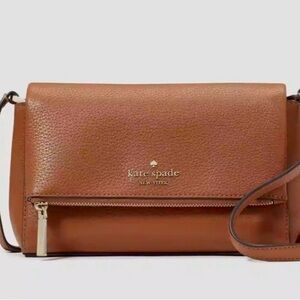 Kate Spade Brown Crossbody Bag with Smooth Leather Finish